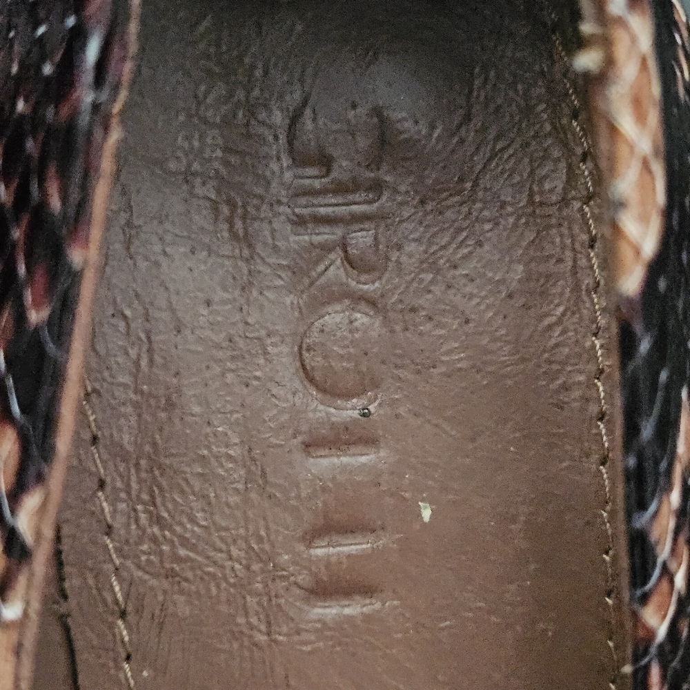 Girotti Sz 5/5.5 US Mary Jane 100% Leather Animal Print Buckle Vero cuoio Shoe - Picture 8 of 9